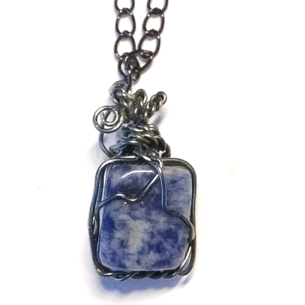 Handcrafted wire wrapped energy stone